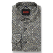 Torquise Printed Cotton Full Sleeve Shirt (GP102)