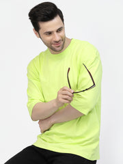 Neon Green Plain Oversized Unisex Tee By Gavin Paris