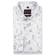 Light Abstract Print Shirt Full Sleeve Slim Fit  (GP149)
