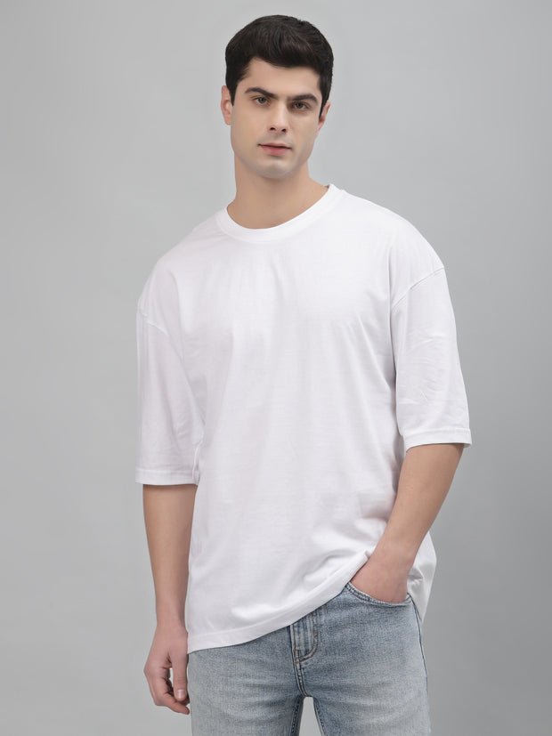 White Unisex Plain Oversized Tee By Gavin Paris