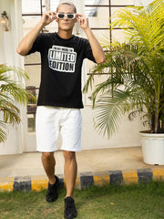 Limited Edition Black Drop-shoulder Oversized Unisex Tee By Gavin Paris