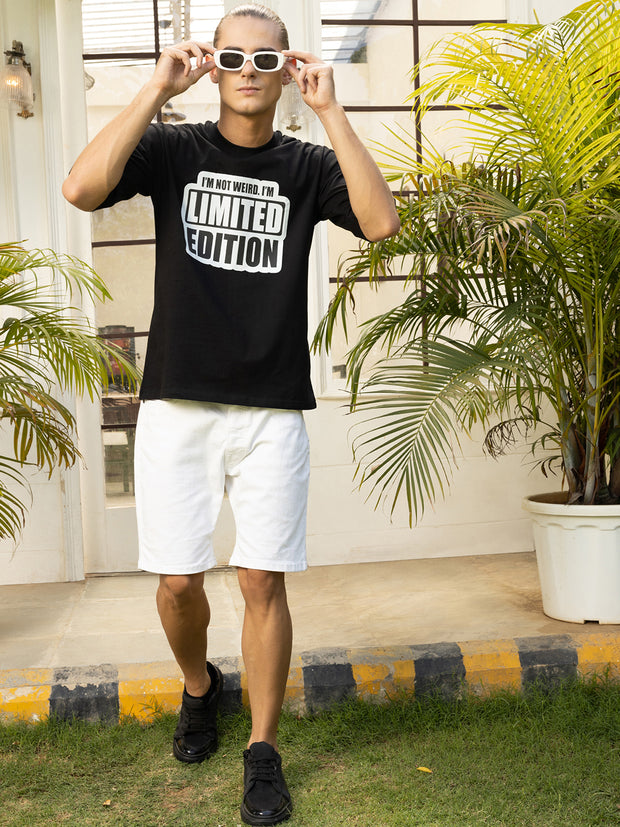 Limited Edition Black Drop-shoulder Oversized Unisex Tee By Gavin Paris