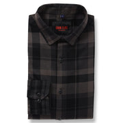 Black and Grey Checkered Full-Sleeve Shirt (GP002)