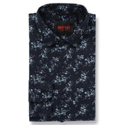 Black Floral Slim Fit Full-Sleeve Shirt (GP096)