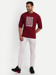 Good Bad Red Oversized Tee by Gavin Paris