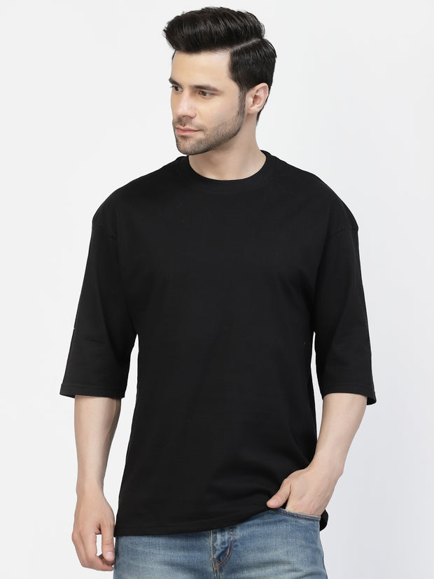 Black Plain Oversized Unisex Tee By Gavin Paris