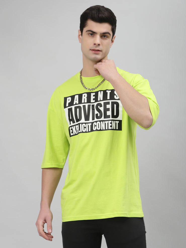 Parent Advice Neon Green Oversized Unisex T-shirt By Gavin Paris