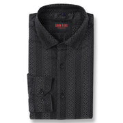 BLACK LEAF PATTERN FULL SLEEVE SHIRT (GP028)