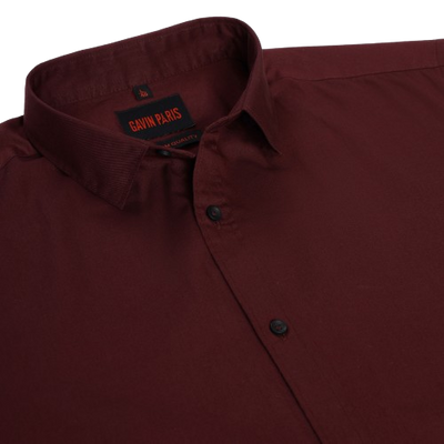 Half Sleeve Slim Fit Shirt- Classic Maroon (GP291)
