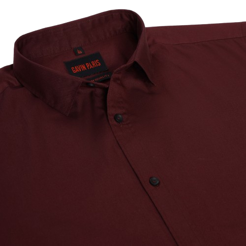 Half Sleeve Slim Fit Shirt- Classic Maroon (GP291)