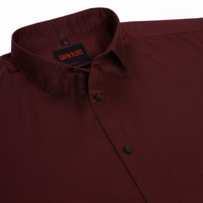 Half Sleeve Slim Fit Shirt- Classic Maroon (GP291)
