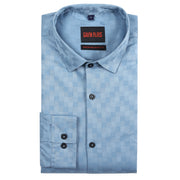 Sky Blue Checkered Full Sleeve Shirt (GP176)