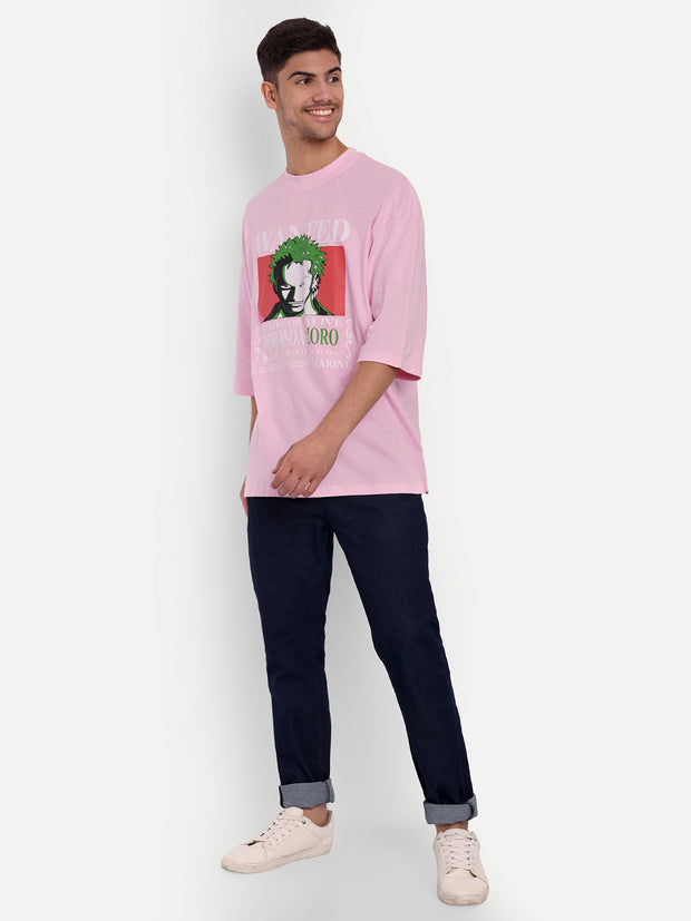 Wanted Pink Oversize Drop shoulder Tee by Gavin Paris