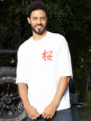 Karate White Oversized Drop shoulder Tee by Gavin Paris