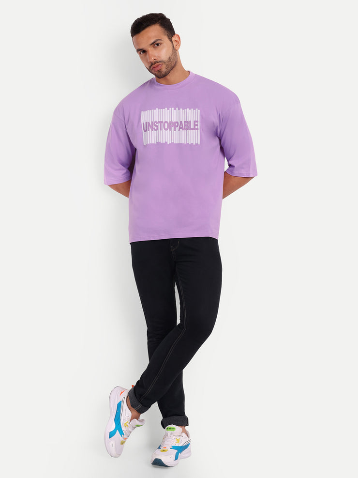 Unstoppable Lavender Oversized Tee by Gavin Paris