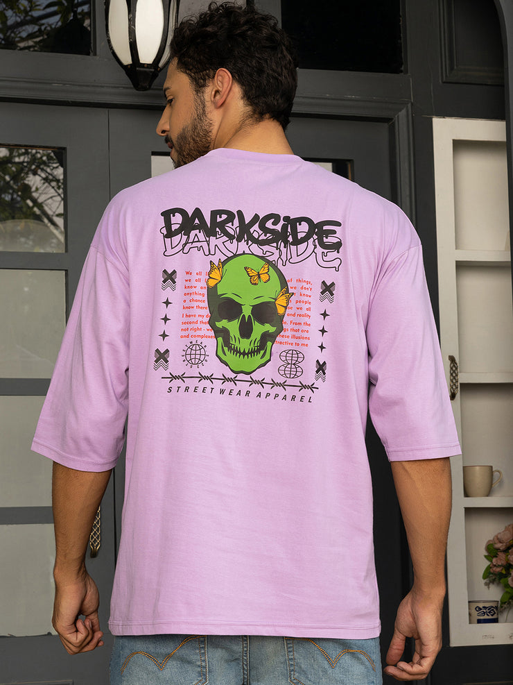 Darkside Lavender Oversized Drop shoulder Tee by Gavin Paris