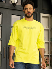 Darkside Neon Green Oversized Drop shoulder Tee by Gavin Paris