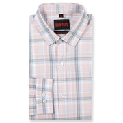 Pink and Grey Plaid Slim Fit Full Sleeve Shirt (GP167)