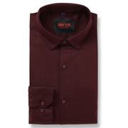 Maroon Solid Slim Fit Full Sleeve Shirt (GP060)