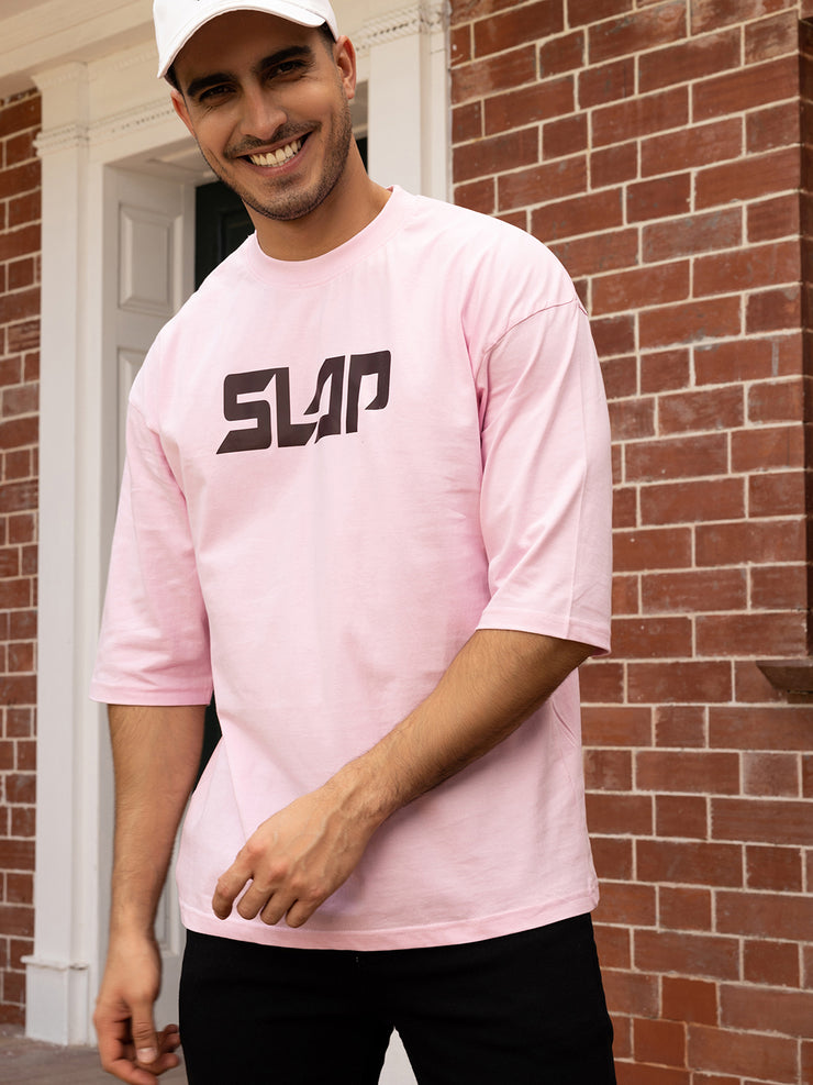 SLAP Pink Oversize Drop shoulder Tee by Gavin Paris