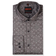 Mandala Print Full Sleeve Shirt - Grey and Black (GP246)