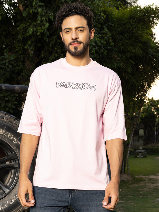 Darkside Pink Oversized Drop shoulder Tee by Gavin Paris