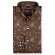 Brown with Paisley Pattern Full Sleeve Shirt (GP154)