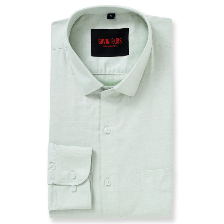 Light Green Full-Sleeve Shirt With Pocket (GP237)