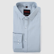 Sky Blue Plain Men's Full Sleeve Shirt (GP313)