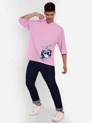 Mario Pink Oversize Drop shoulder Tee by Gavin Paris