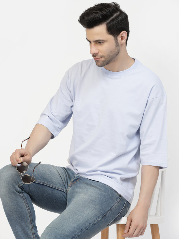 Sky Blue Plain Oversized Tee by Gavin Paris