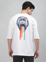 Rainbow Monkey Back Print White Overtee By Gavin Paris