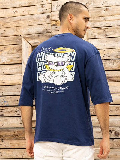 Happy Angel Blue Oversized T-shirt