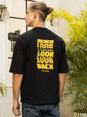 Look Back Black Oversized Tee