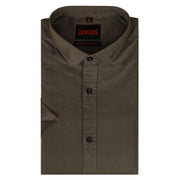 Half Sleeve Slim Fit Shirt- Olive Green (GP288)