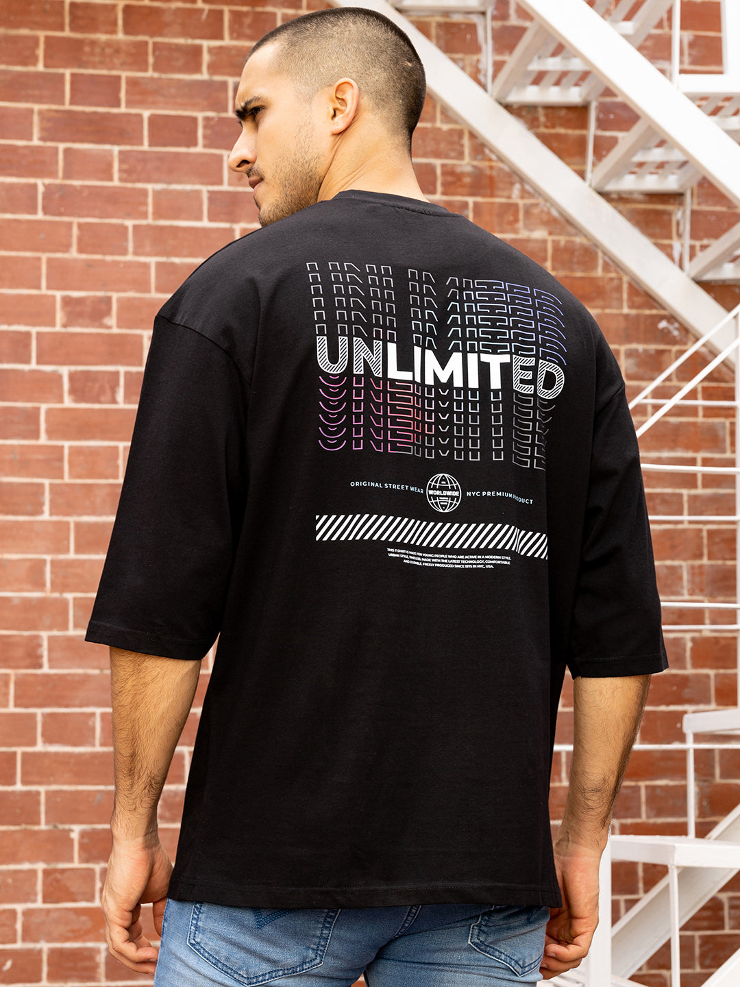 Unlimited Black Oversized T-shirt
