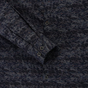 Men's Full Sleeve Navy Blue and Charcoal Abstract Print Shirt (GP275)
