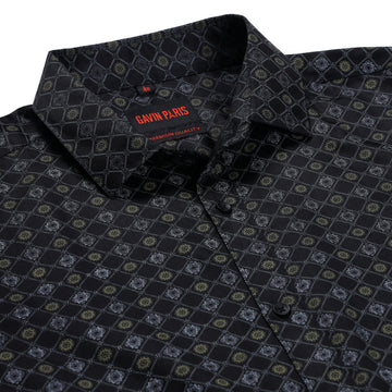 Gavin Paris Premium Black and Gold Diamond Pattern Full Sleeve Shirt –  gavin paris