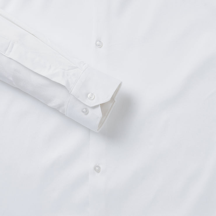Classic White Solid Full-Sleeve Shirt (GP069)