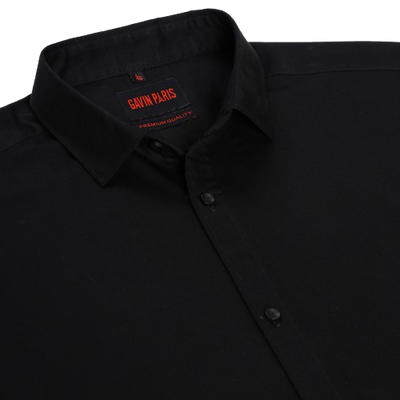 Half Sleeve Slim Fit Shirt- Classic Black (GP290)
