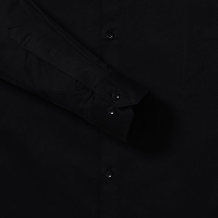 Black Solid Full-Sleeve Shirt (GP072)