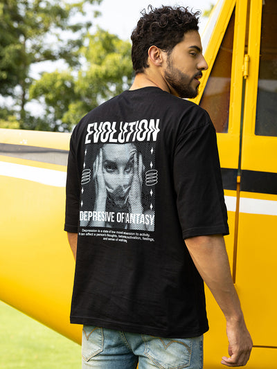 Evolution Black Oversized Both Side Print by Gavin Paris