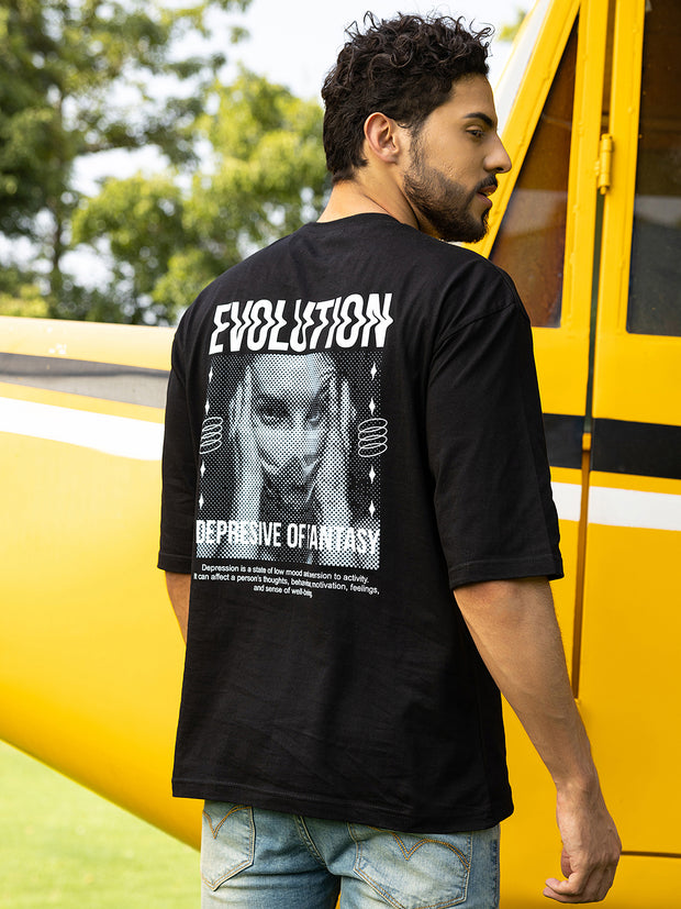 Evolution Black Oversized Both Side Print by Gavin Paris