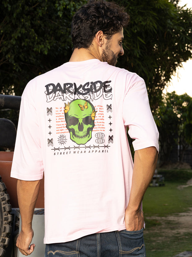 Darkside Pink Oversized Drop shoulder Tee by Gavin Paris