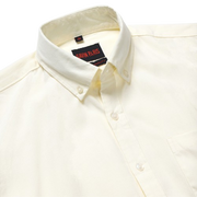 Cream Solid Slim Fit Cotton Men's Full Sleeve Shirt With Pocket (GP354)