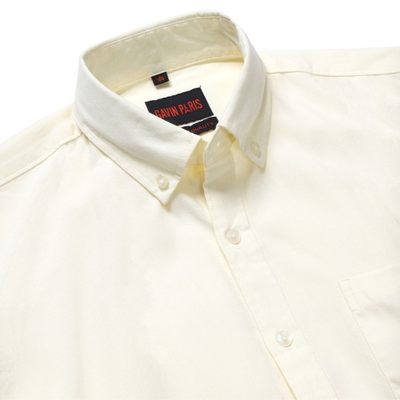 Cream Solid Slim Fit Cotton Men's Full Sleeve Shirt With Pocket (GP354)