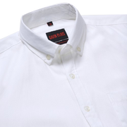 Classic White Solid Slim Fit Cotton Men's Full Sleeve Shirt With Pocket (GP355)