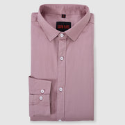 Soft Mauve Plain Men's Slim Fit Full Sleeve Shirt (GP315)