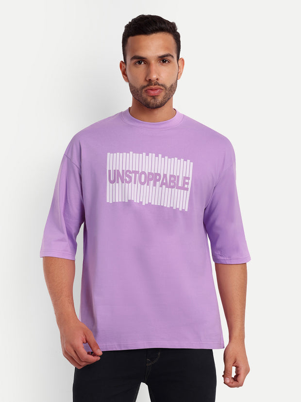 Unstoppable Lavender Oversized Tee by Gavin Paris