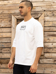 Psycho White Oversized Tee by Gavin Paris